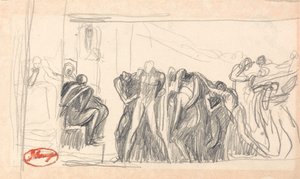 Kompozíció; A fogoly a bíró előtt alkotó: George Romney