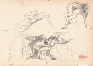 Alakkompozíciós tanulmány; Pokol alkotó: George Romney