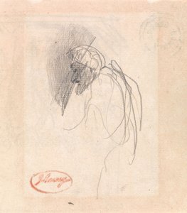 Fejfedőt viselő alak alkotó: George Romney