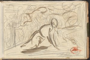 Térdelő alak, más alakok által körülvéve alkotó: George Romney