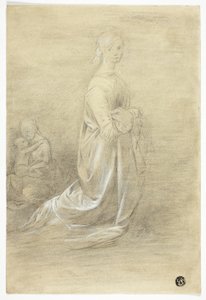 Térdelő nő, ülő anya és gyermeke alkotó: George Romney