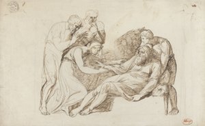Lear Awakened by Cordelia alkotó: George Romney
