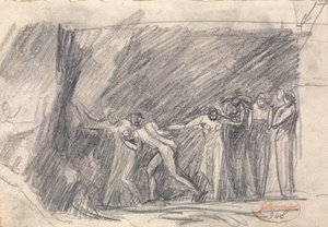 MacBeth a boszorkányok barlangjában: Canidia és az ifjúság, avagy a bárka megnyitása alkotó: George Romney
