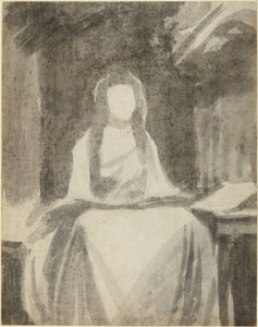 Lady Hamilton portrévázlata Szent Cecília szerepében alkotó: George Romney