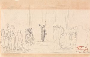 Talán egy tömeg egy prófétanő előtt alkotó: George Romney