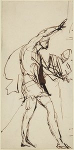 Vázlat Macbeth alakjához a „Macbeth” című darab bankettjelenetéből alkotó: George Romney