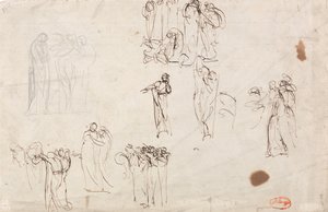 Vázlatok a "Susanna vádja" című filmhez alkotó: George Romney
