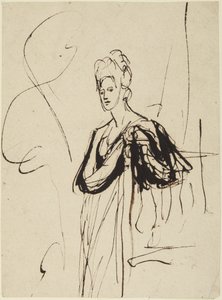 Álló női alak, félalakos alkotó: George Romney