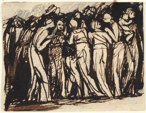 Álló nők és gyermekek alkotó: George Romney