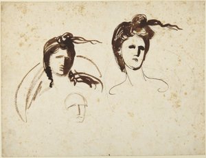 Egy nő fejéről készült tanulmányok alkotó: George Romney