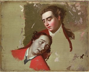 Tanulmány Wolfe tábornok haláláról Quebecben, 1762-63 alkotó: George Romney