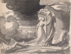 Vázlat a hajótörés jelenetéhez, A vihar: Prospero és Miranda alkotó: George Romney