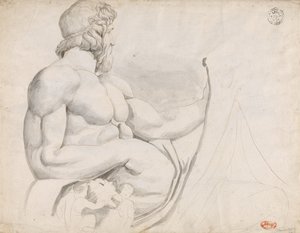 A Tiberis-folyó istenségét ábrázoló szobor vizsgálata alkotó: George Romney