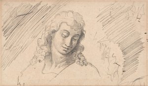 Tanulmány egy fiatalember fejéről alkotó: George Romney