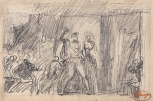 A bankett jelenete: "Macbeth" alkotó: George Romney