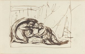 A vígjáték és tragédia által ápolt Shakespeare-csecsemő alkotó: George Romney