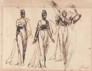 Három tanulmány egy álló nőről, valószínűleg Lady MacBethről alkotó: George Romney