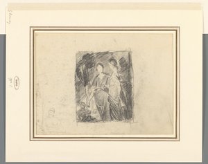 Két női alak a fák között alkotó: George Romney