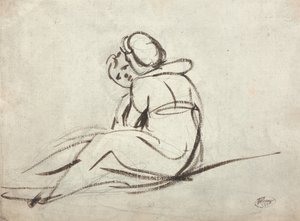 Két gyermek ölelkezik alkotó: George Romney
