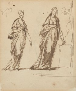 Két női alak alkotó: George Romney
