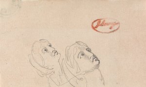 Két fej néz felfelé alkotó: George Romney