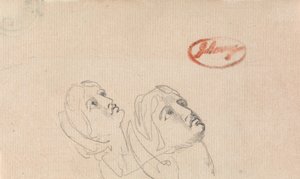 Két fej, amely felfelé tekint alkotó: George Romney