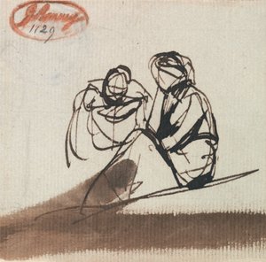 Két ülő alak alkotó: George Romney