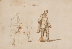 Két tanulmány egy férfi alakról alkotó: George Romney