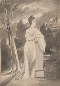Nő egy oszlopnál alkotó: George Romney