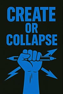 CREATE OR COLLAPSE, 2025 (akril, vászon)