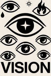 A holnap szemei, 2025 (akril, vászon) alkotó: George Rosaly