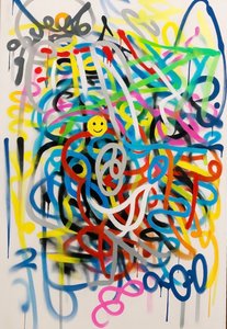 Mind Folded, 2025 (akril, vászon)