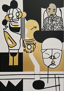"Muted Witness", 2024 (Akril vászonra)