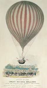 A Great Nassau Balloon felemelkedése, Montpellier Gardens, 1837. július 3. alkotó: George Rowe
