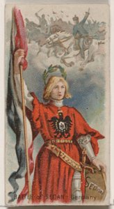 Battle of Sedan, Németország, a Holidays N80 sorozatból Duke márkájú cigarettákért, 1890., 1890. alkotó: George S. Harris and Sons