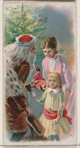 Karácsony, Egyesült Államok, a Holidays N80 sorozatból Duke márkájú cigarettákhoz, 1890., 1890.