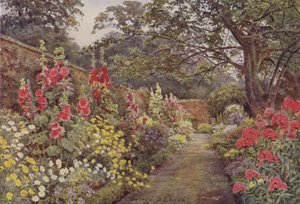 Blyborough, Hollyhocks alkotó: George Samuel Elgood