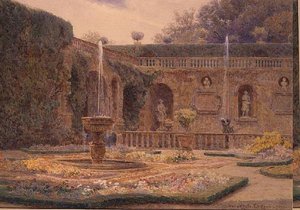 A Villa Cicogna Mozzoni kertje alkotó: George Samuel Elgood