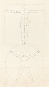 Az emberi alak köre és négyzete alkotó: George Scharf after John Flaxman