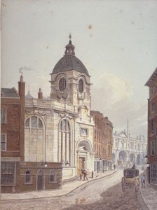 Szent Benet Fink templom, Threadneedle Street, London City, 1810 alkotó: George Shepherd