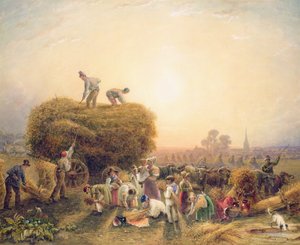 Szénakészítés, 1832 (wc papíron) alkotó: George Shepherd