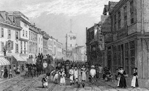 Piacnap Dartfordban, Kentben, Henry Adlard metszete, 1830 körül alkotó: George Shepherd