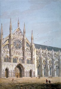 A Westminster Abbey északi ajtaja, London, 1810.
