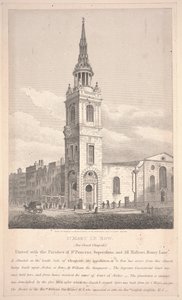 St. Mary Le Bow, William Wise metszet alkotó: George Shepherd