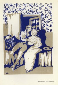 Illusztráció A boldog képmutatóhoz, Max Beerbohm (színes litó) alkotó: George Sheringham