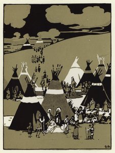 Este táborba jöttek (színes litho) alkotó: George Sheringham