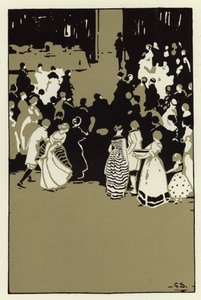 Az éjszaka mindig nagy vidámság és lakomák jegyében telt (színes litho) alkotó: George Sheringham
