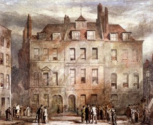 Sheriffs Court, Red Lion Square, Holborn, London, 1828 alkotó: George Sidney Shepherd