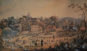 A kertek a Battlesden House Bedfordshire-ben