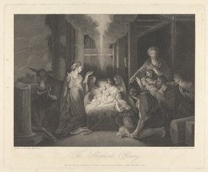 A kápolna nyugati ablaka, New College Oxford: A Pásztor felajánlása, Betlehem